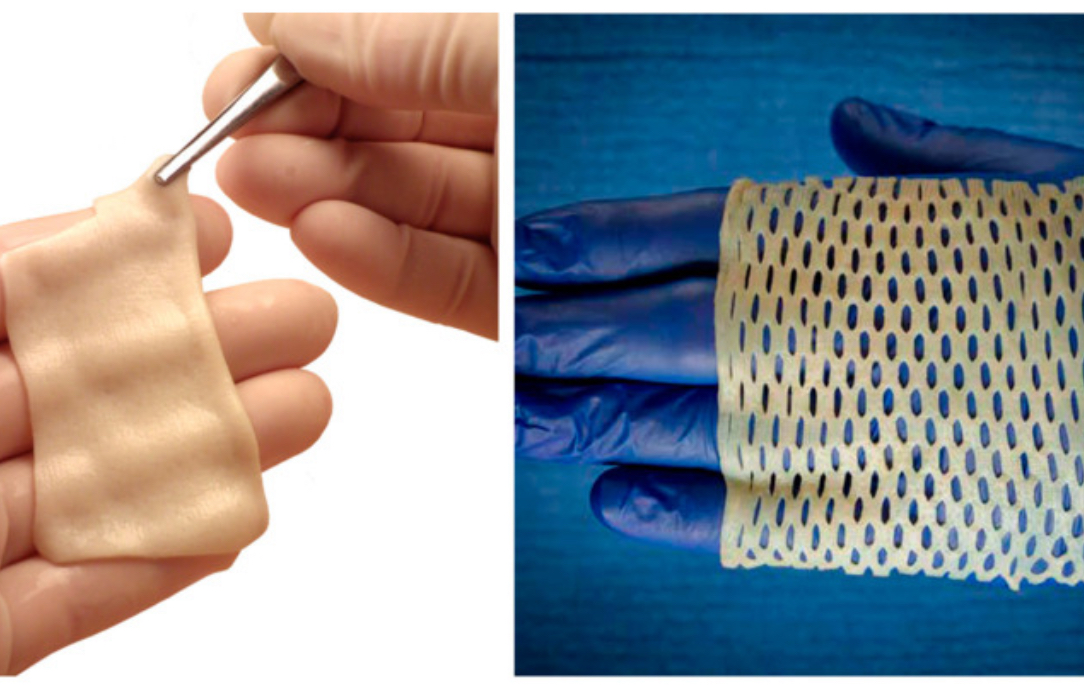 Microscopic dermal matrix pattern representing DermaPure